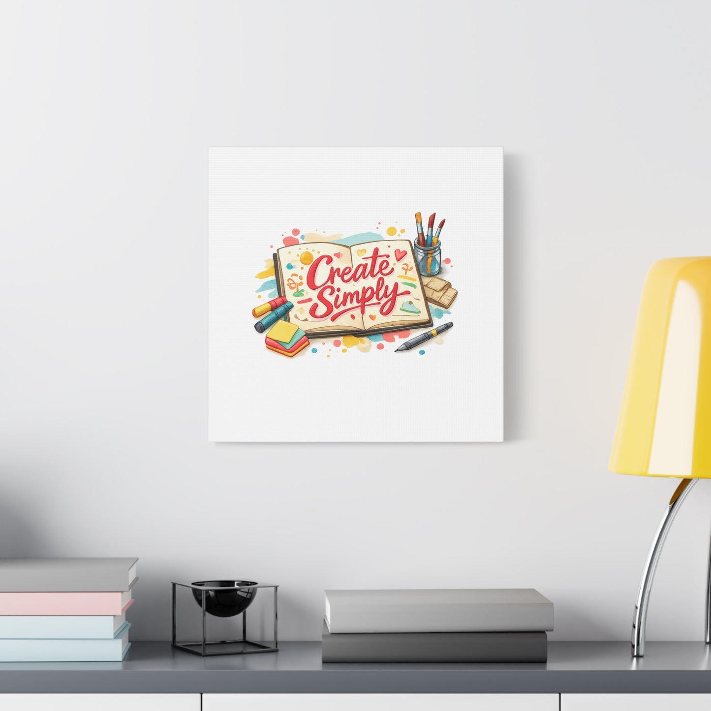 Create Simply Notebook Art Canvas | handmade marker aesthetic, hand-drawn doodle