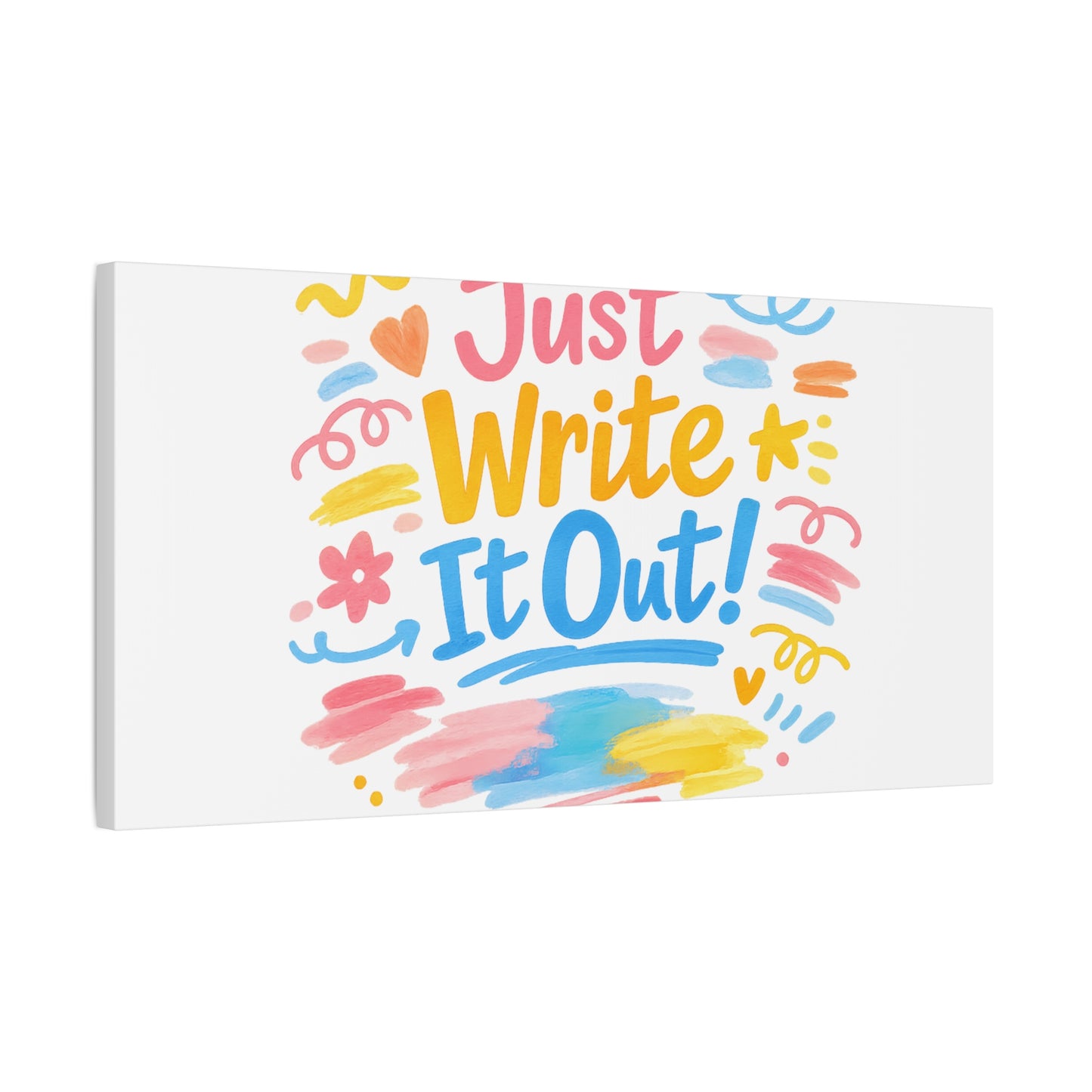 Just Write It Out! Canvas | handmade marker aesthetic, doodle art