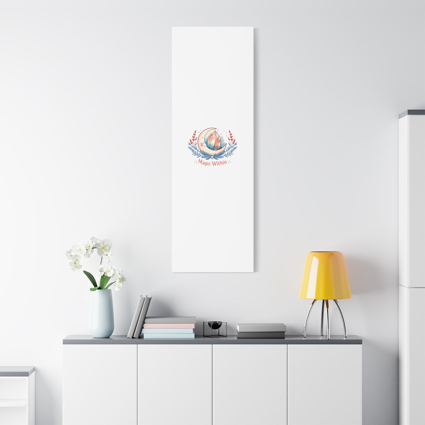 Magic Within Moon Crystal Canvas | witchcore, moon phase, crystals