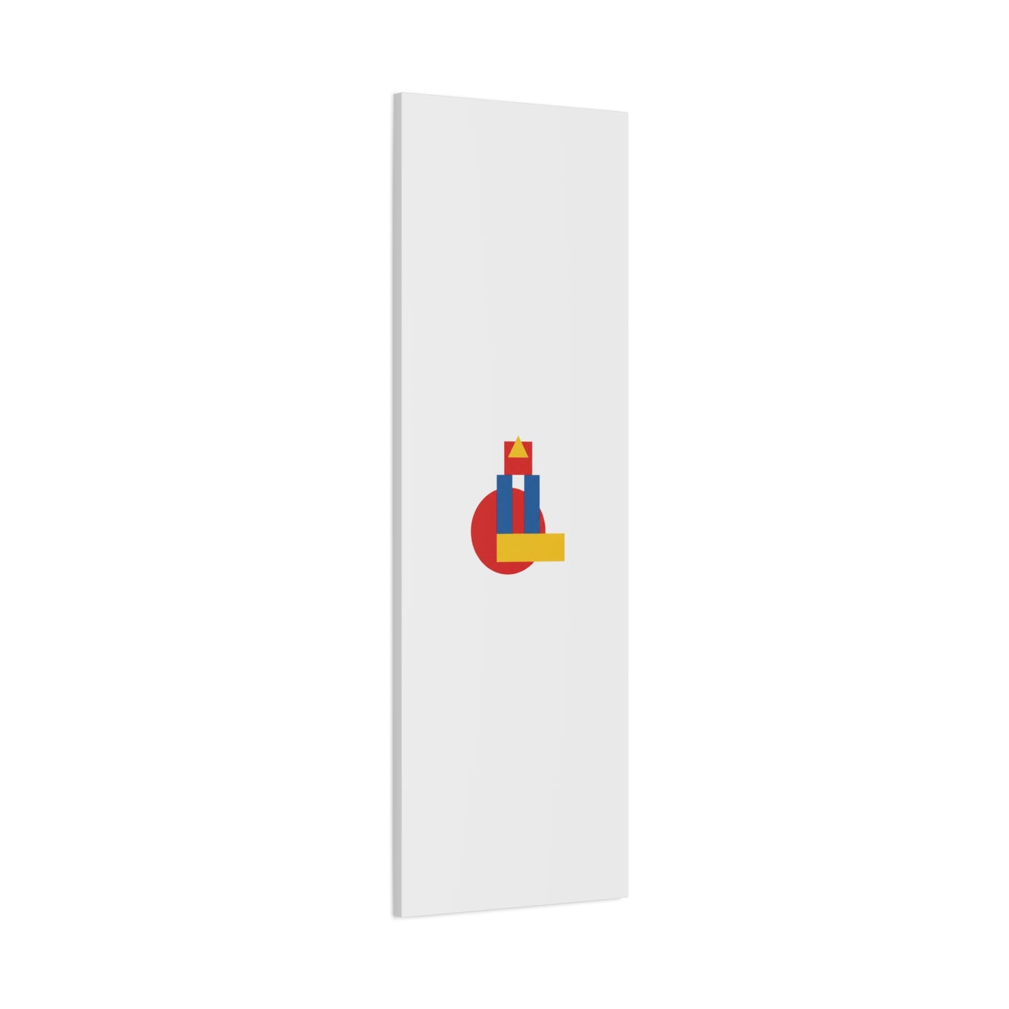 Abstract Geometric Shape Canvas Print — Minimalist Primary Color Wall Art