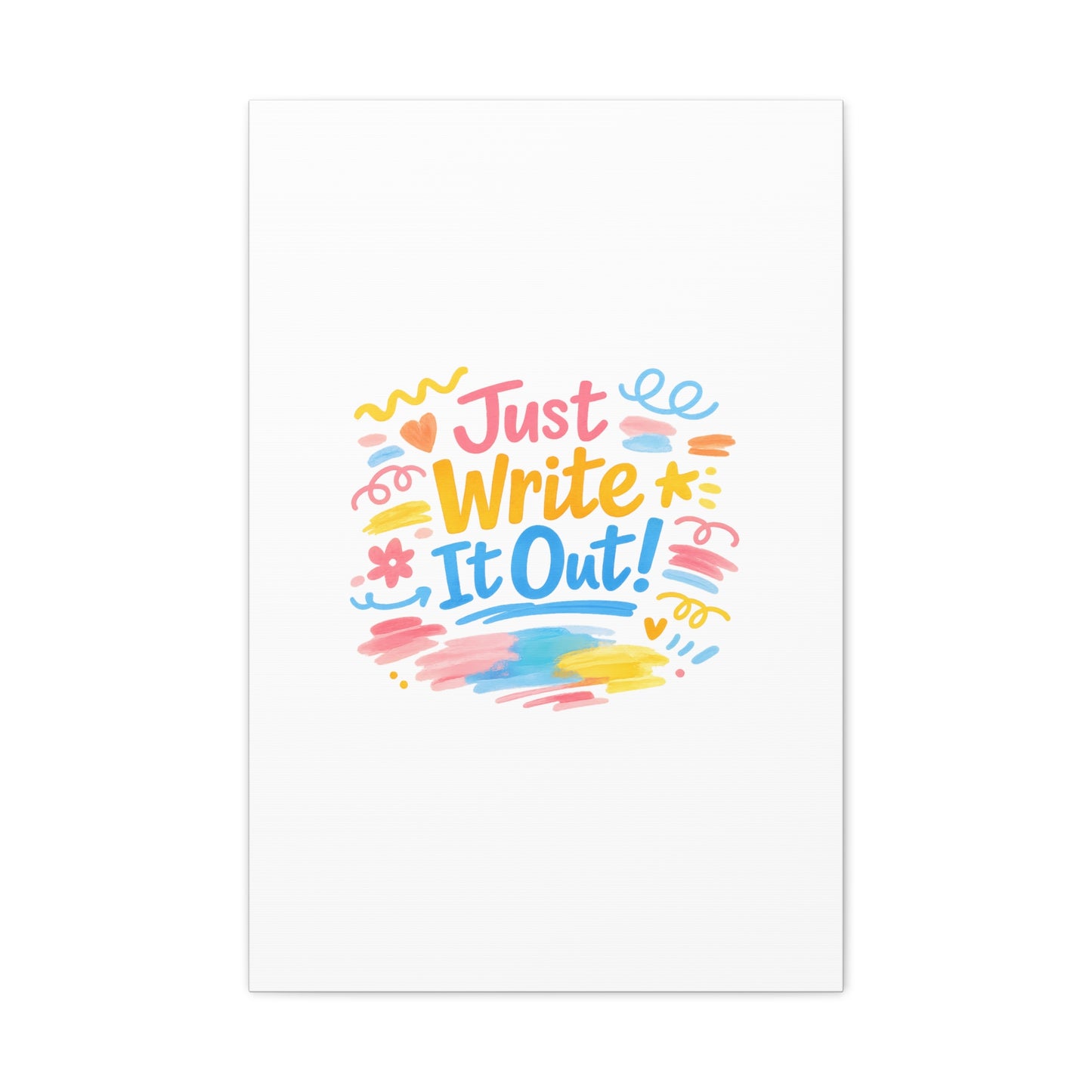 Just Write It Out! Canvas | handmade marker aesthetic, doodle art