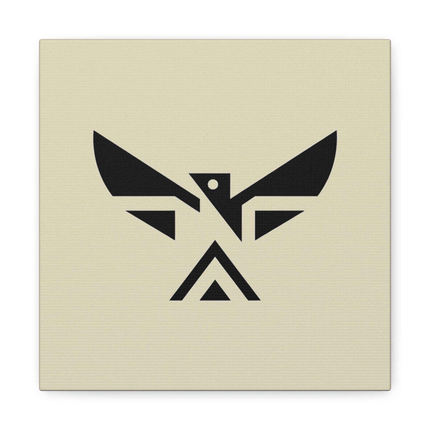 Minimalist Geometric Eagle Canvas Print — Modern Native-Inspired Wall Art