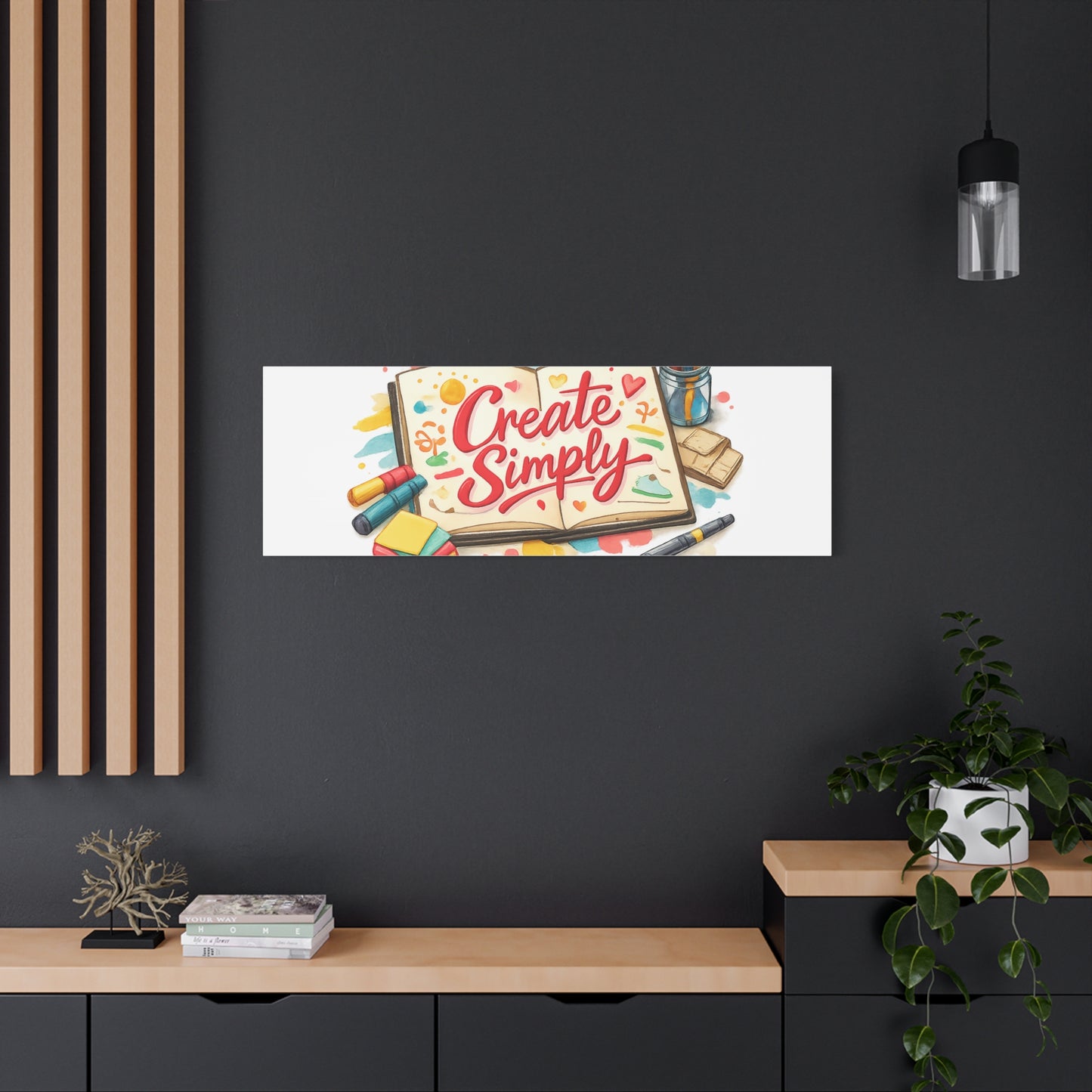 Create Simply Notebook Art Canvas | handmade marker aesthetic, hand-drawn doodle