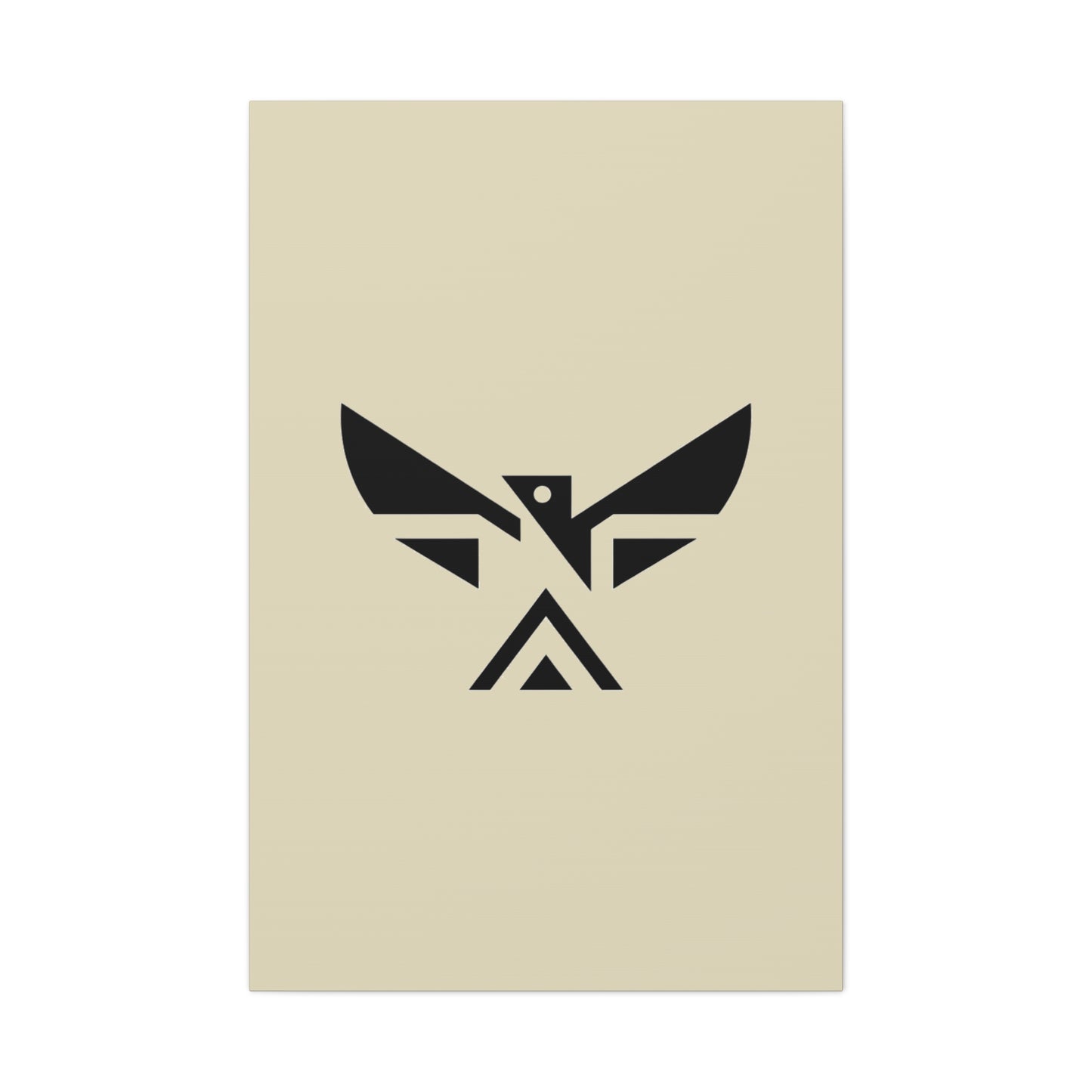 Minimalist Geometric Eagle Canvas Print — Modern Native-Inspired Wall Art