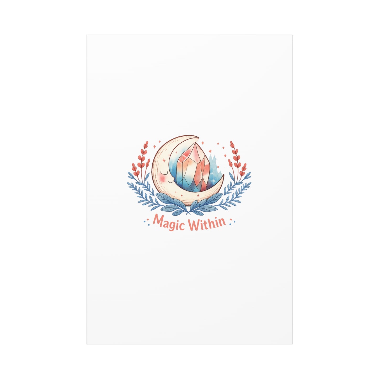Magic Within Moon Crystal Canvas | witchcore, moon phase, crystals
