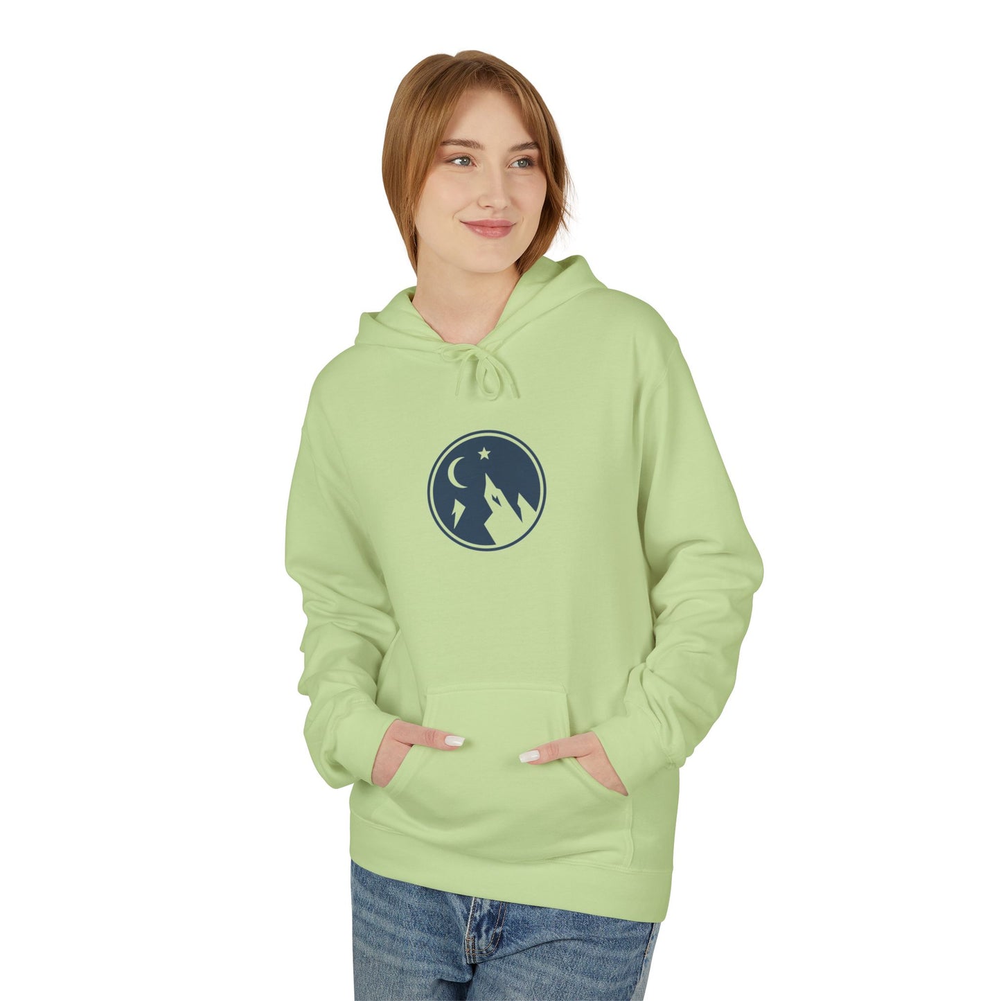 Hoodie — Minimal Mountain Moon Logo Pullover