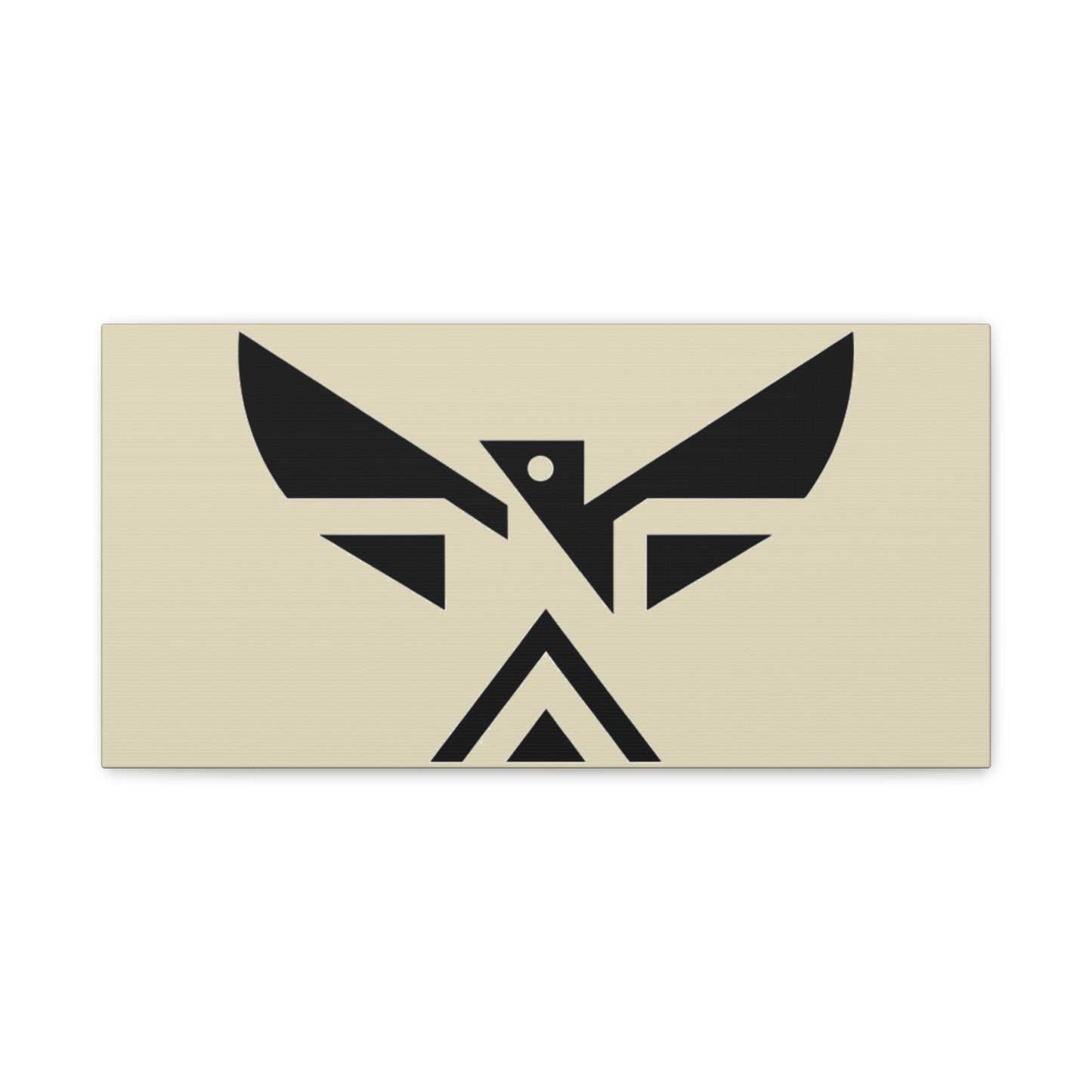 Minimalist Geometric Eagle Canvas Print — Modern Native-Inspired Wall Art