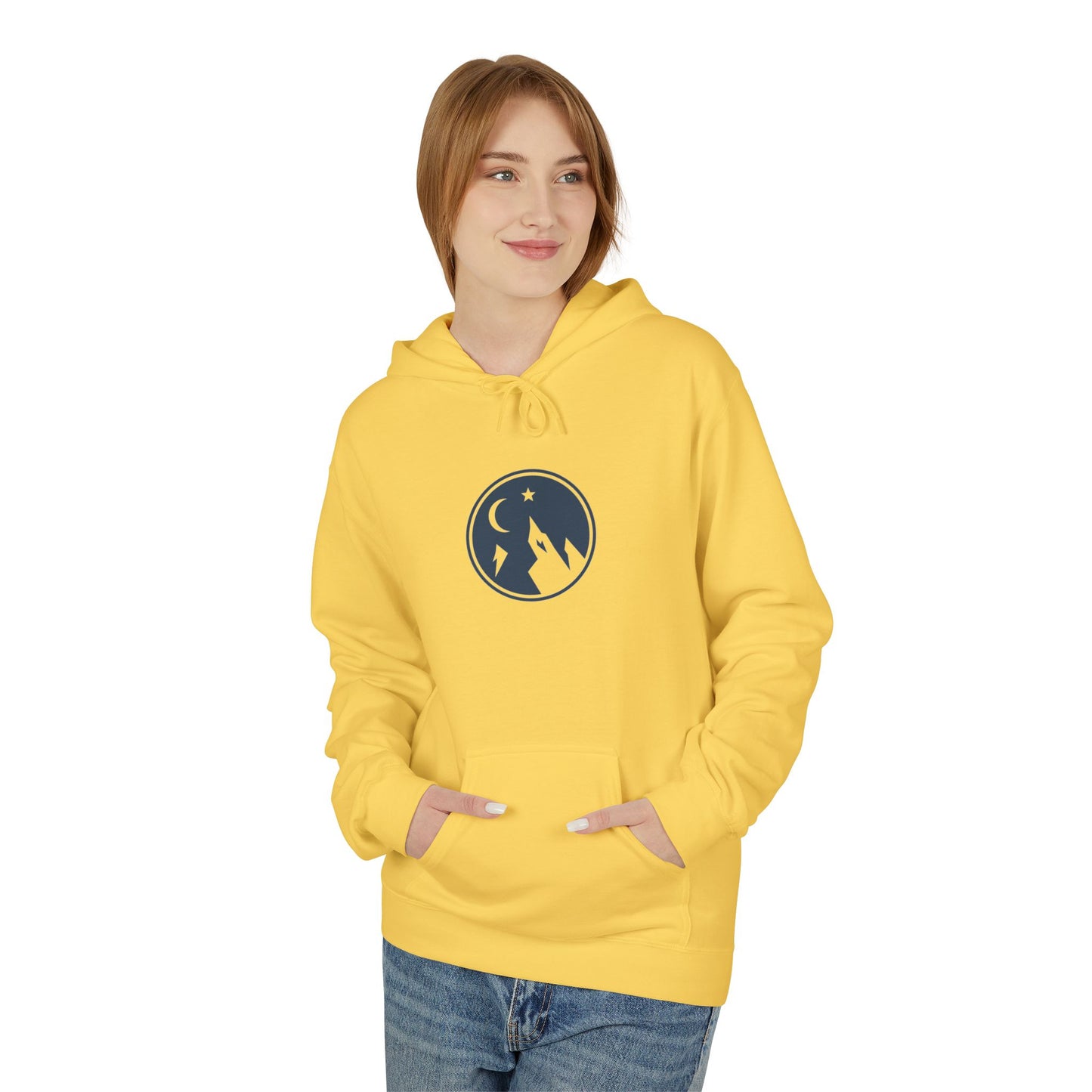 Hoodie — Minimal Mountain Moon Logo Pullover