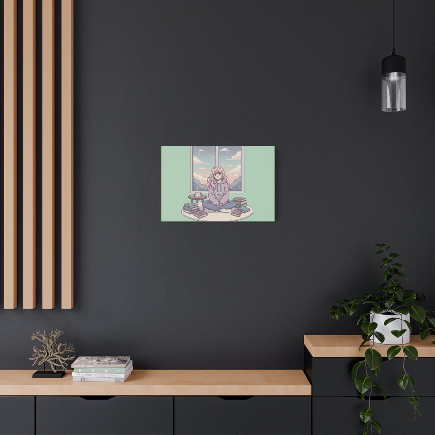 Cozy Girl Reading Wall Art — Matte Stretched Canvas