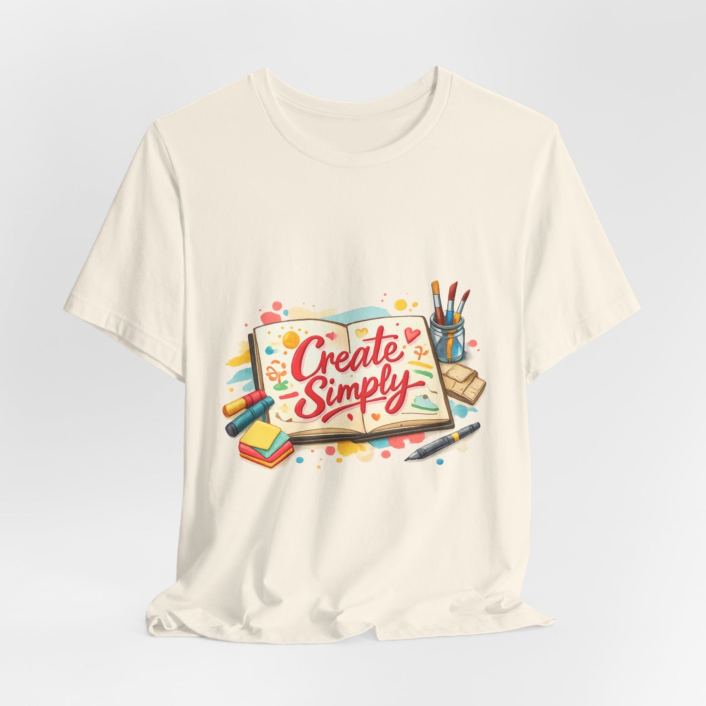 Create Simply Tee | hand‑drawn marker effect, doodle art sketchbook style