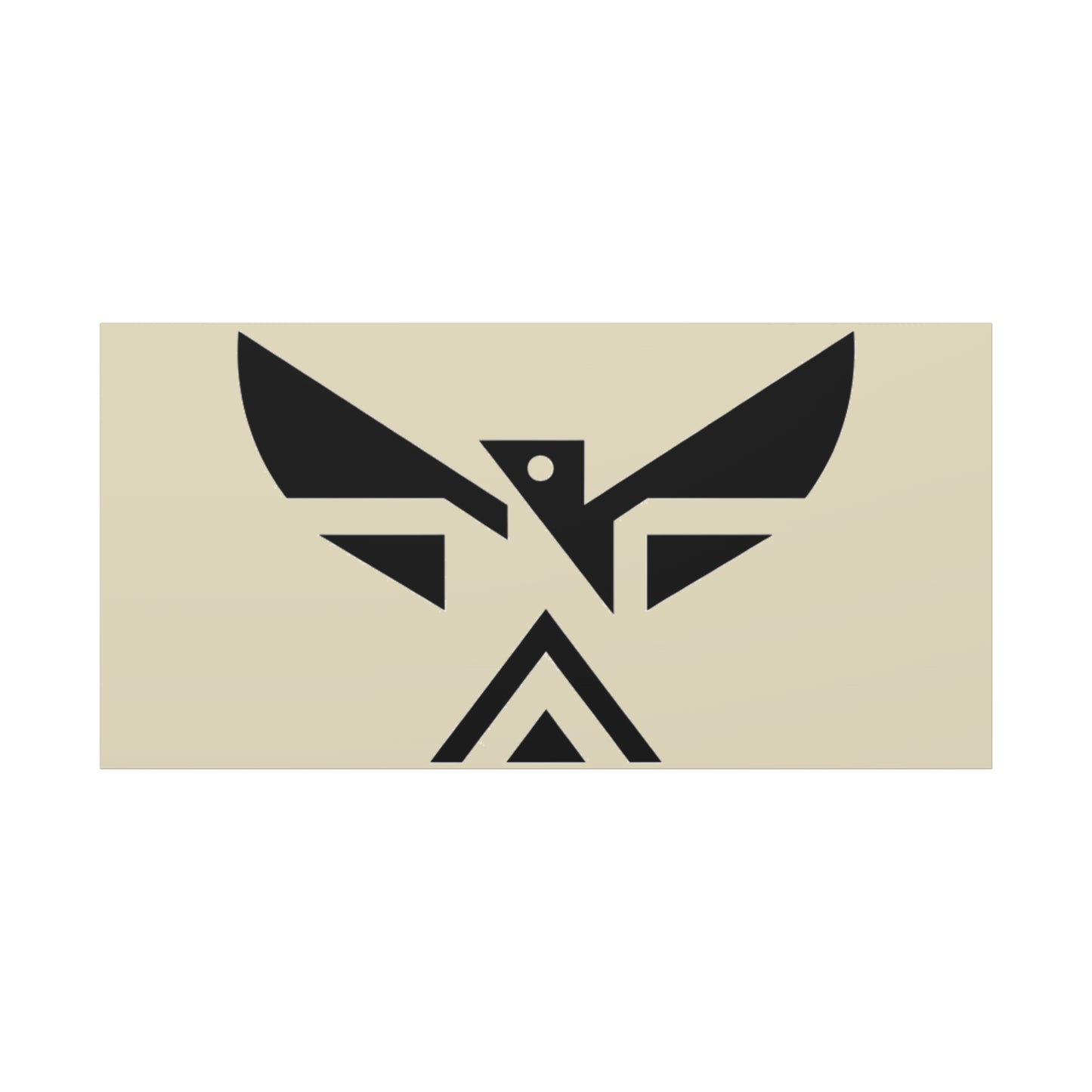 Minimalist Geometric Eagle Canvas Print — Modern Native-Inspired Wall Art