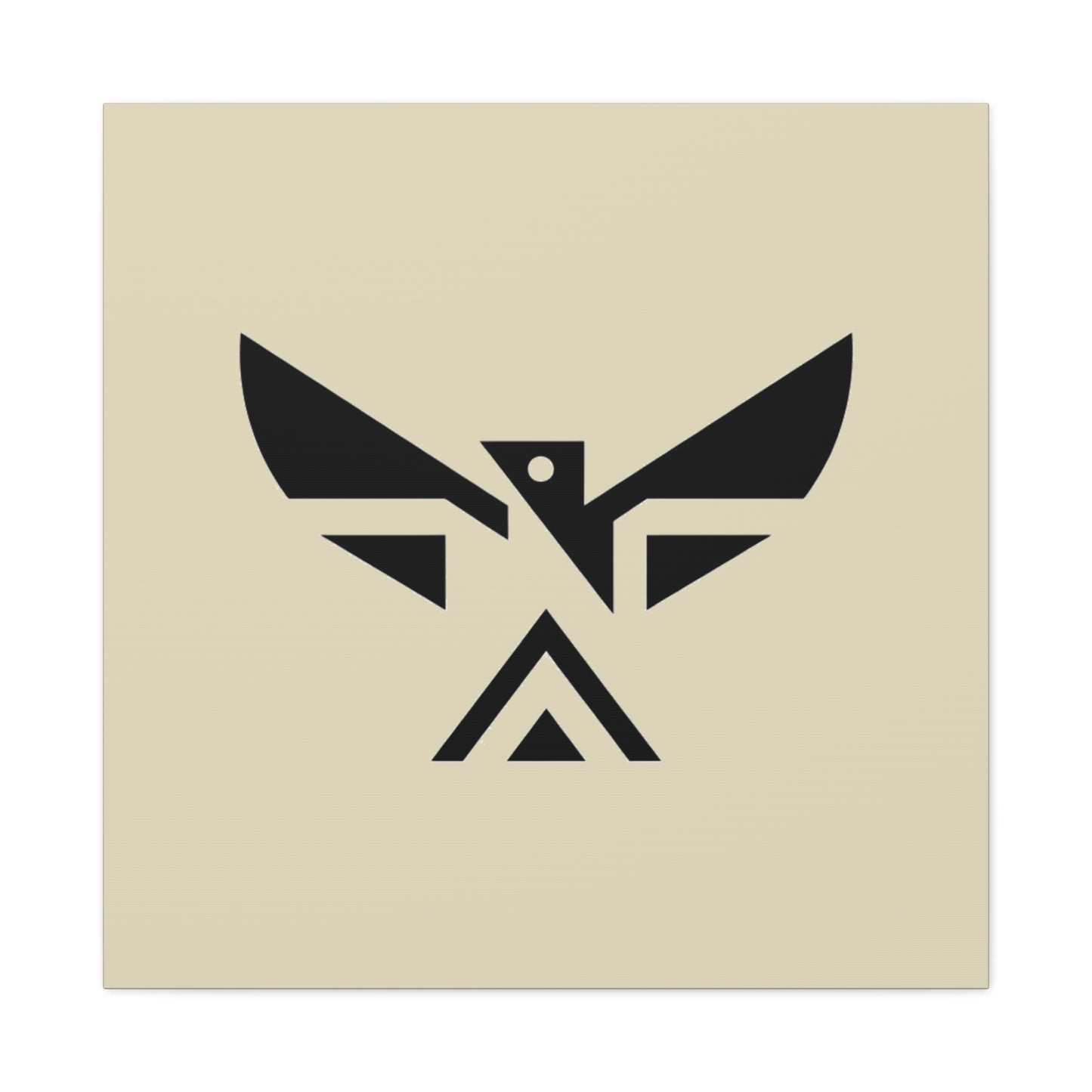 Minimalist Geometric Eagle Canvas Print — Modern Native-Inspired Wall Art