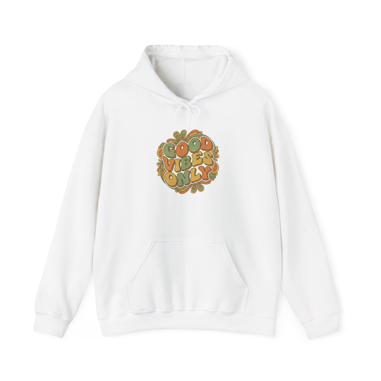 Good Vibes Only Hoodie — Retro Floral 'Good Vibes Only' Graphic Sweatshirt