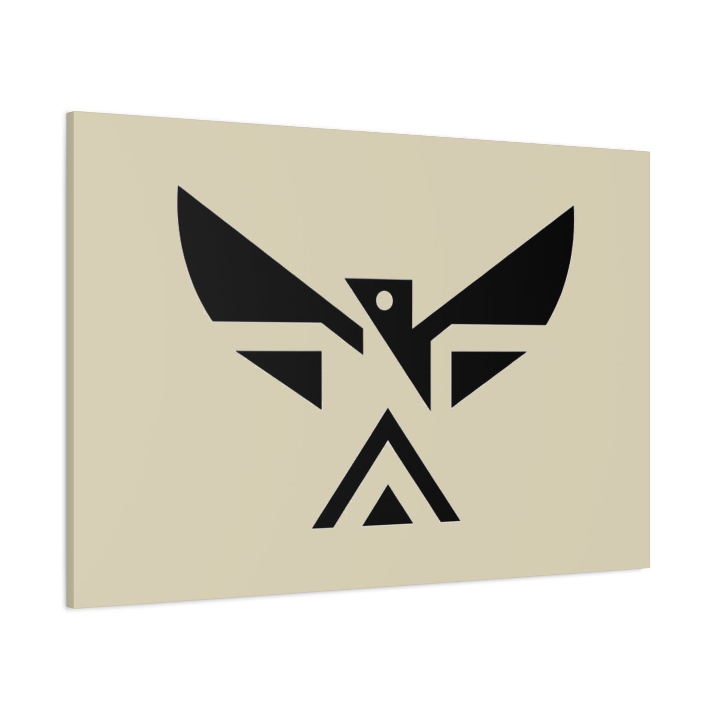 Minimalist Geometric Eagle Canvas Print — Modern Native-Inspired Wall Art