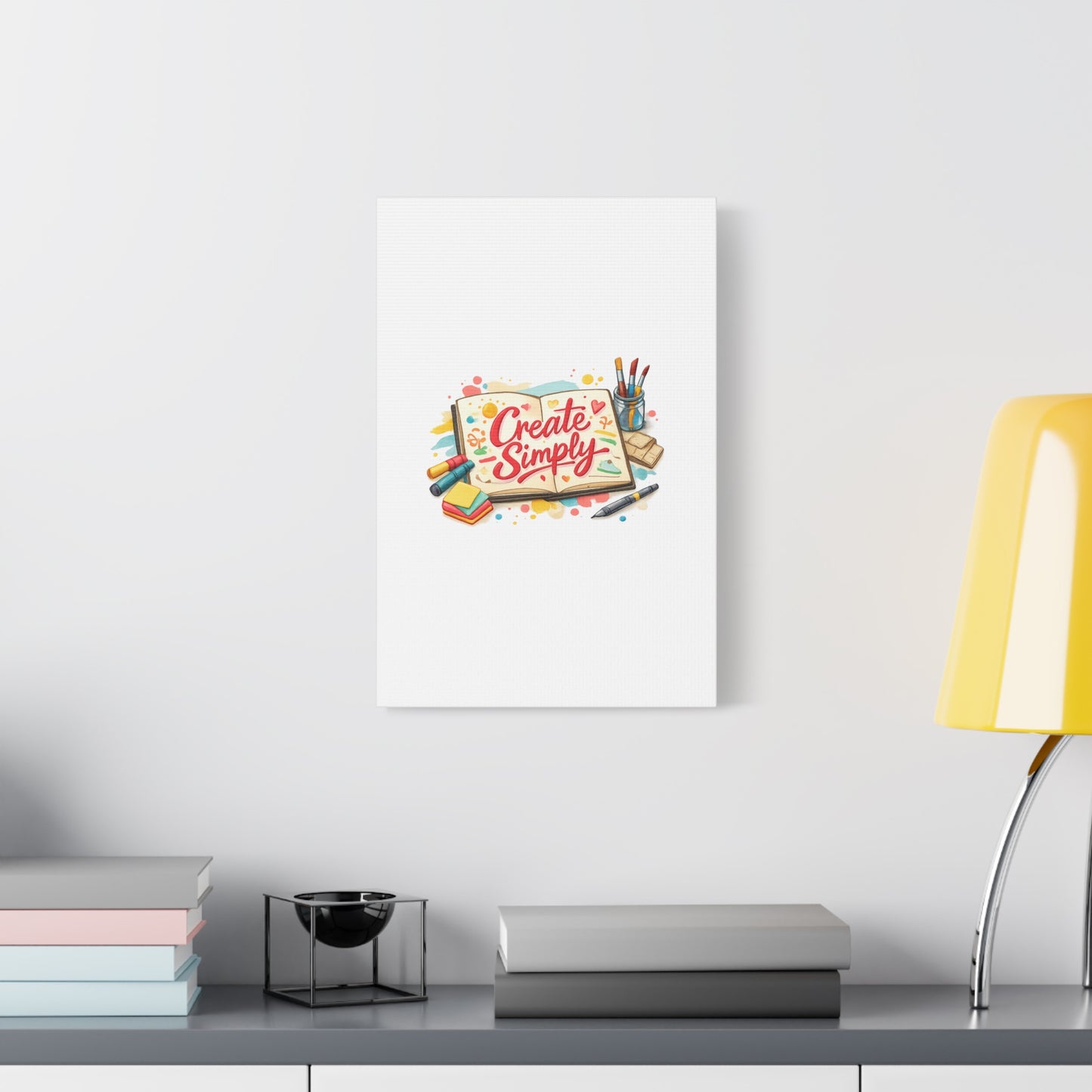 Create Simply Notebook Art Canvas | handmade marker aesthetic, hand-drawn doodle