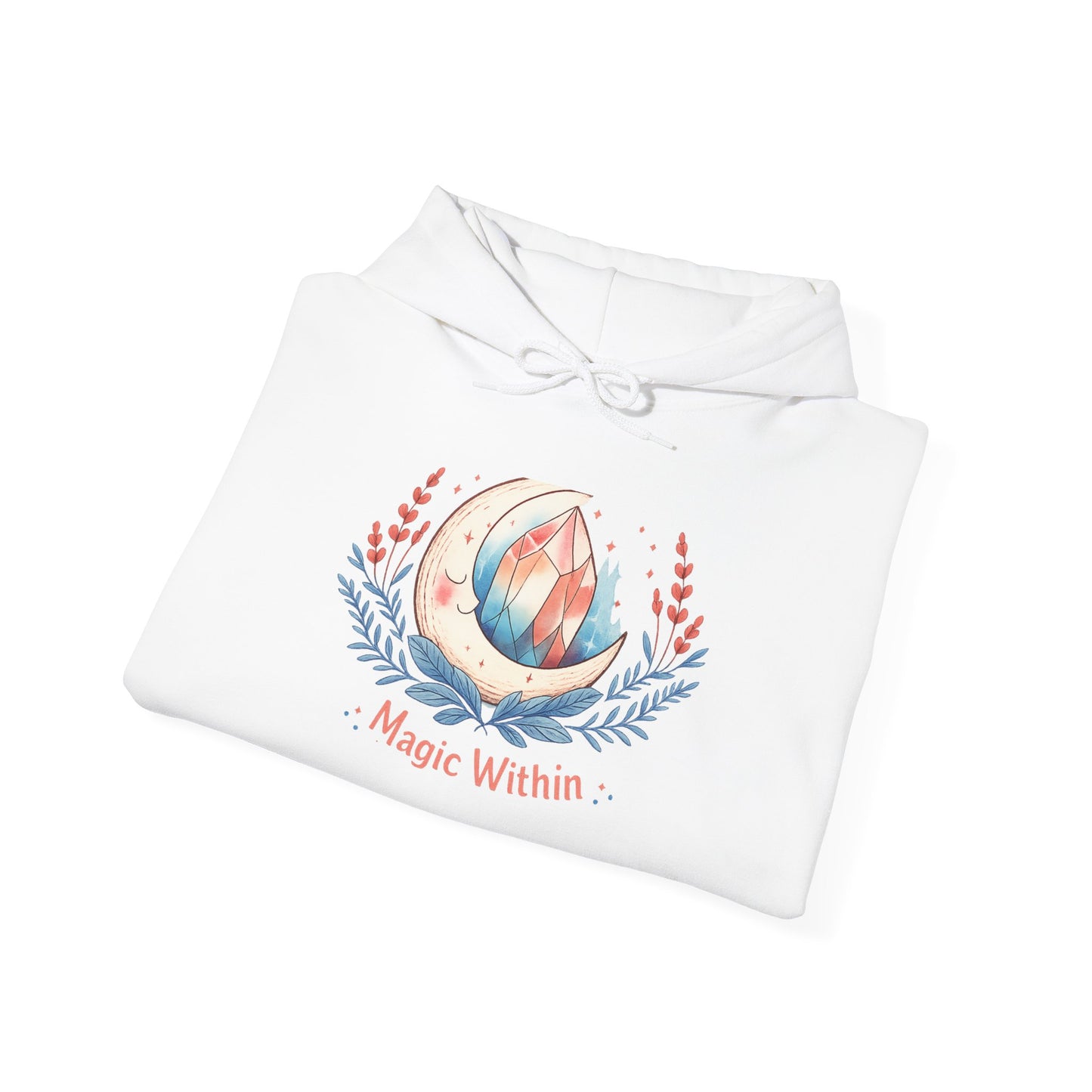 Moon Phase Crystal Crest Hoodie | witchcore, mystic