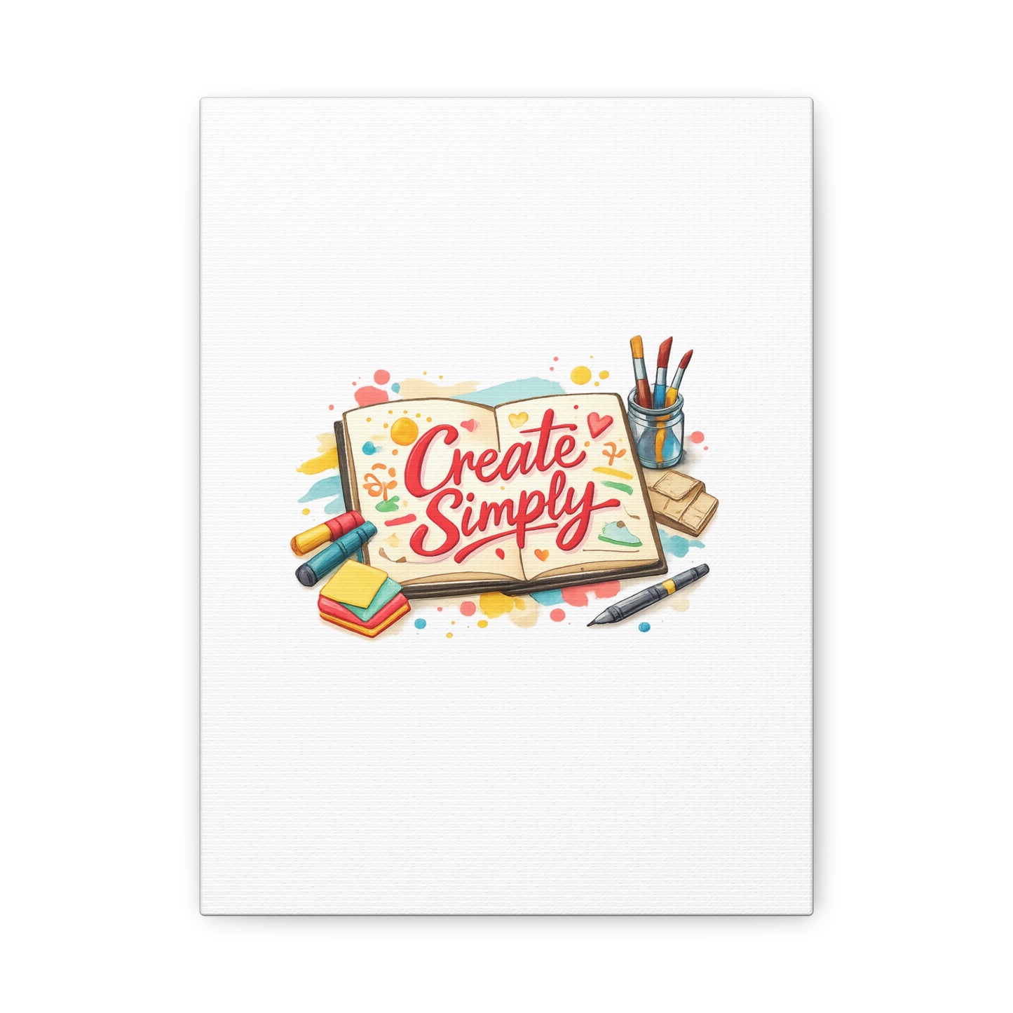 Create Simply Notebook Art Canvas | handmade marker aesthetic, hand-drawn doodle