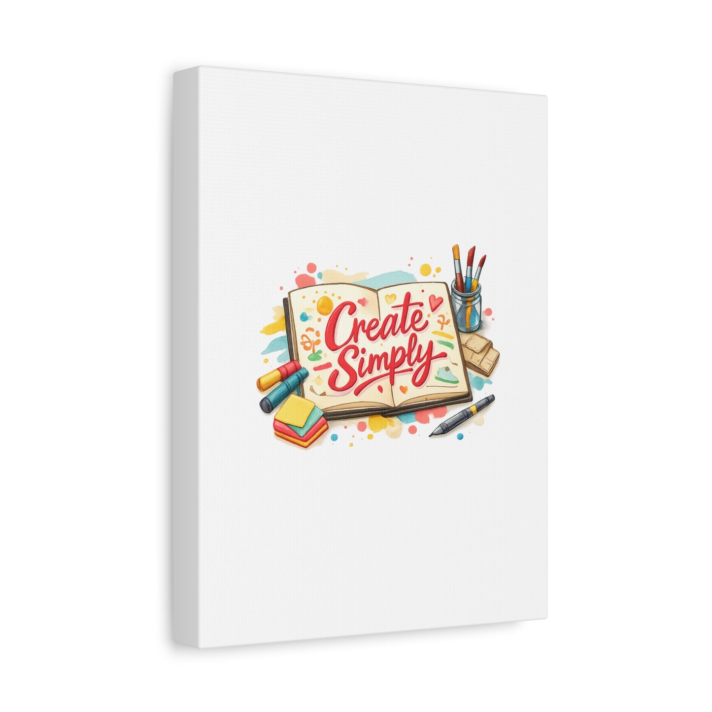 Create Simply Notebook Art Canvas | handmade marker aesthetic, hand-drawn doodle