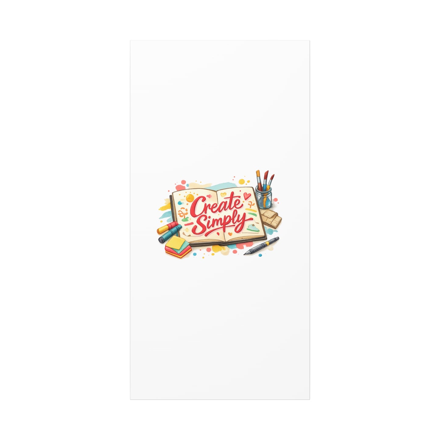 Create Simply Notebook Art Canvas | handmade marker aesthetic, hand-drawn doodle
