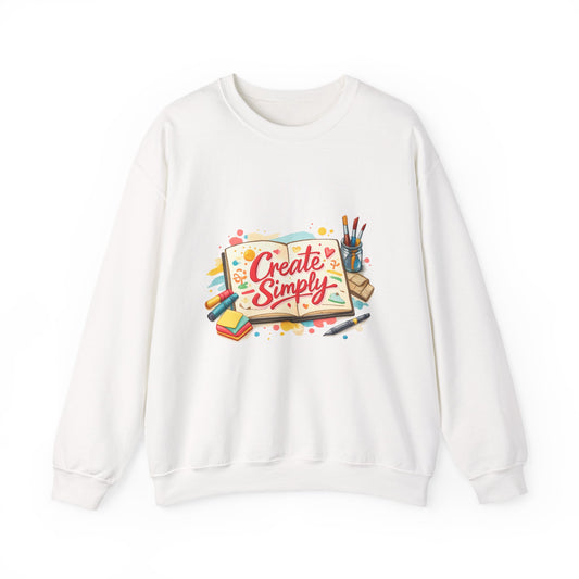 Create Simply marker‑style sweatshirt | hand‑drawn doodle art, sketchbook aesthetic