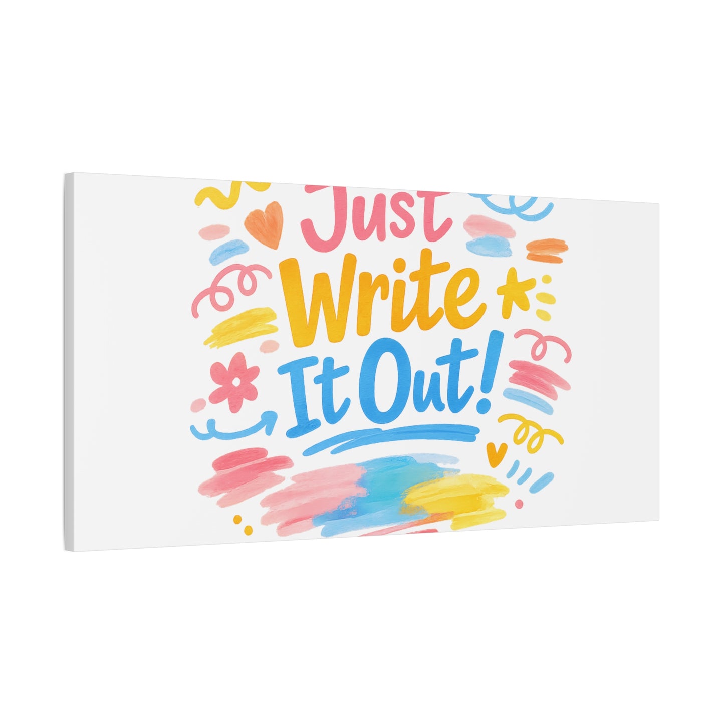Just Write It Out! Canvas | handmade marker aesthetic, doodle art