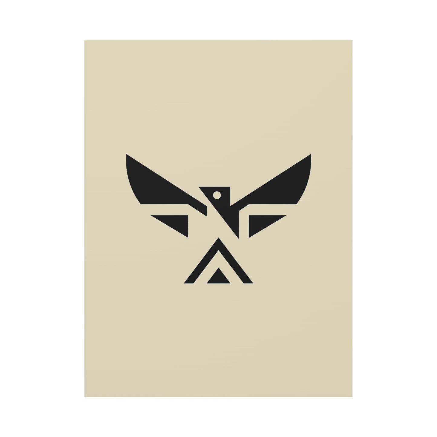 Minimalist Geometric Eagle Canvas Print — Modern Native-Inspired Wall Art