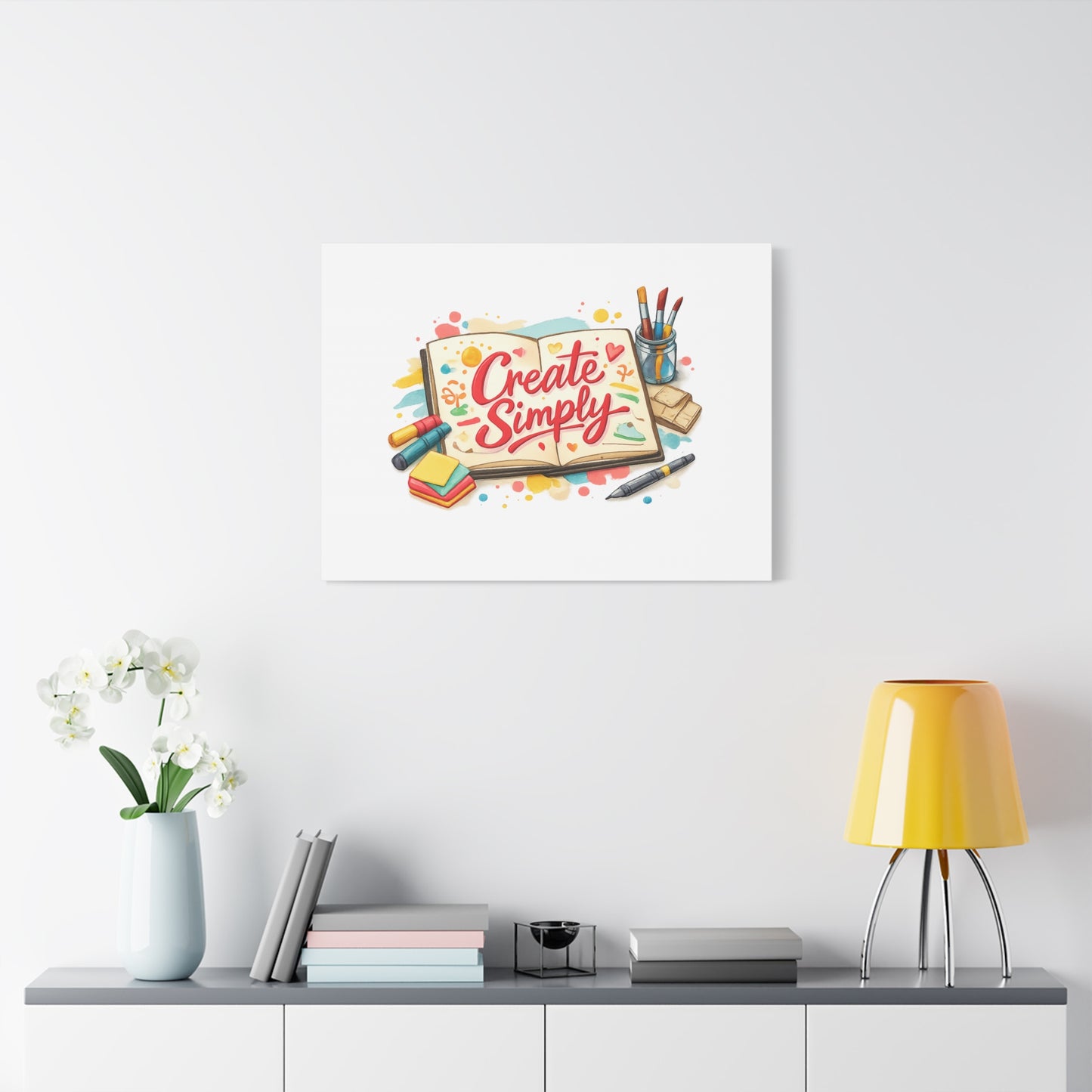 Create Simply Notebook Art Canvas | handmade marker aesthetic, hand-drawn doodle