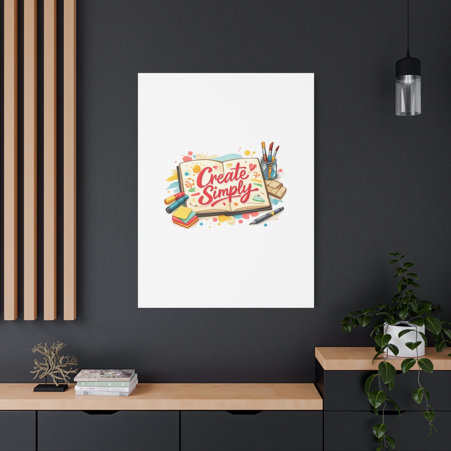 Create Simply Notebook Art Canvas | handmade marker aesthetic, hand-drawn doodle