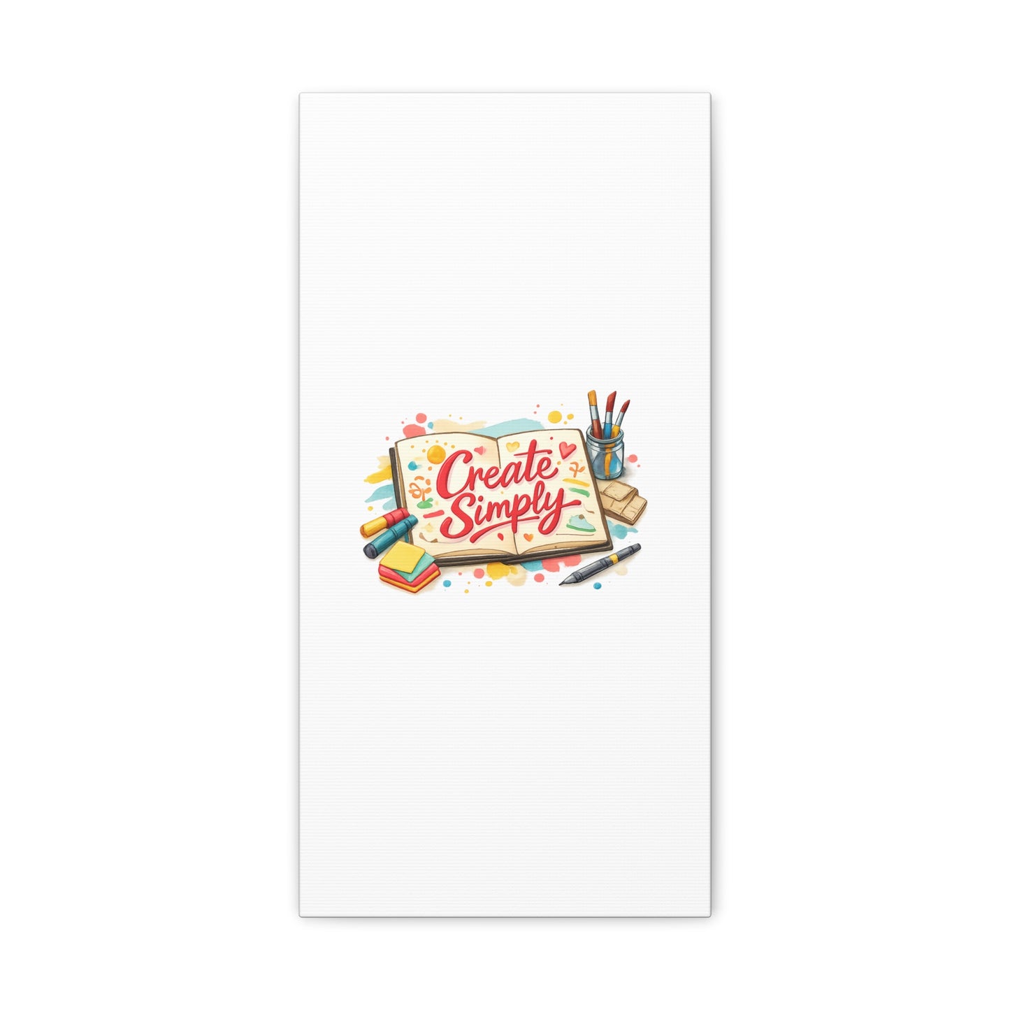 Create Simply Notebook Art Canvas | handmade marker aesthetic, hand-drawn doodle