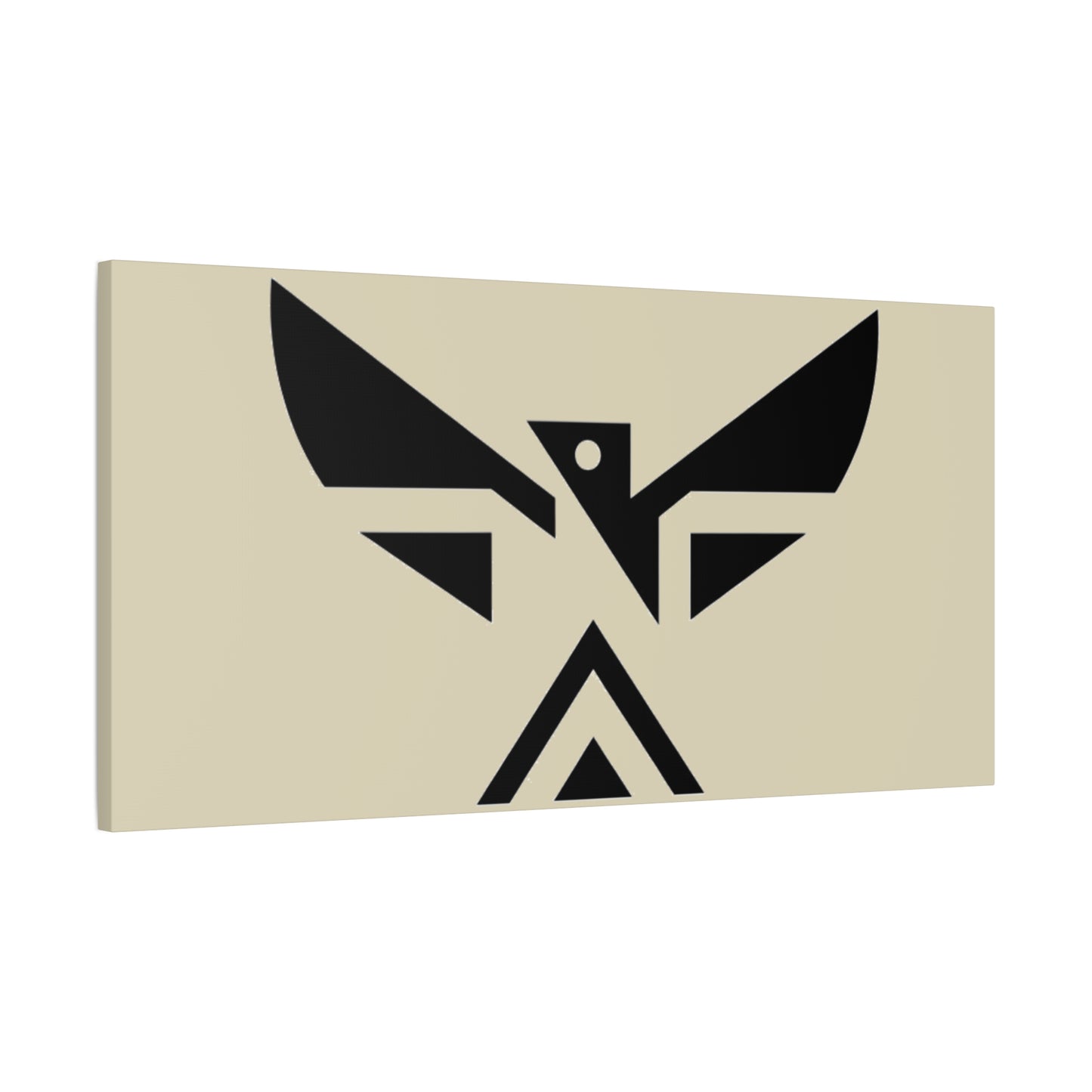 Minimalist Geometric Eagle Canvas Print — Modern Native-Inspired Wall Art