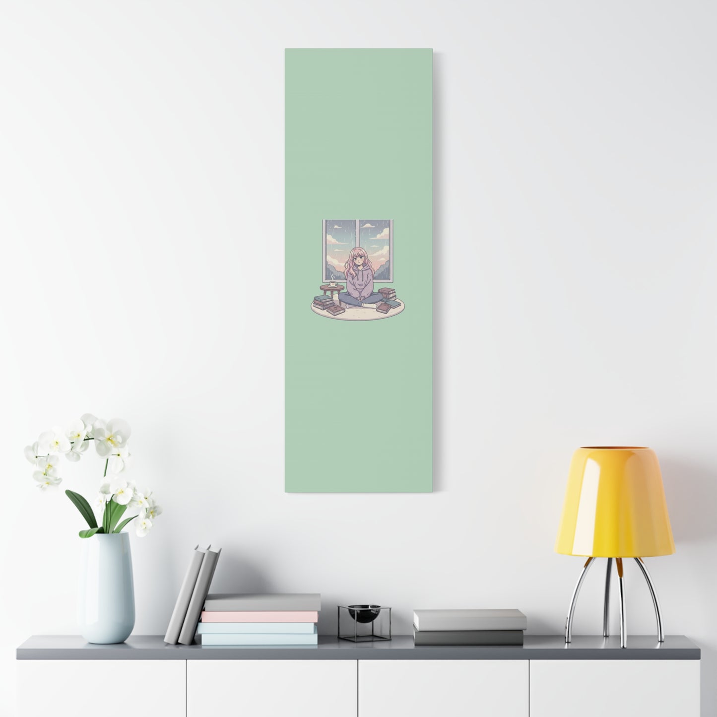 Cozy Girl Reading Wall Art — Matte Stretched Canvas