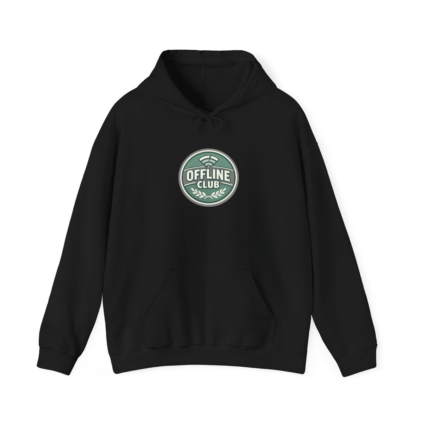 Offline Club Badge Hoodie | digital detox, log off