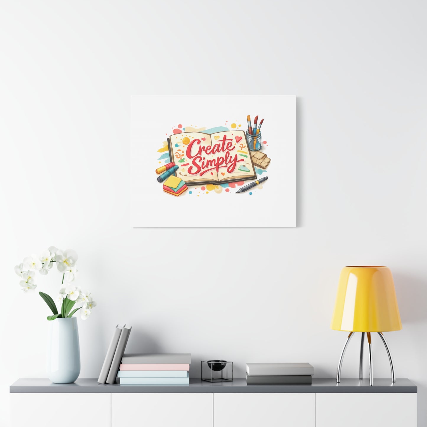 Create Simply Notebook Art Canvas | handmade marker aesthetic, hand-drawn doodle