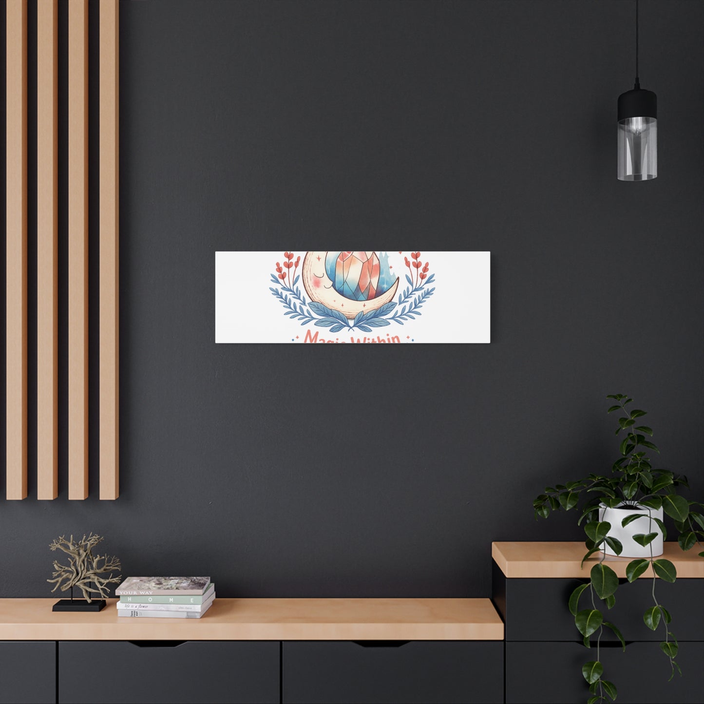 Magic Within Moon Crystal Canvas | witchcore, moon phase, crystals