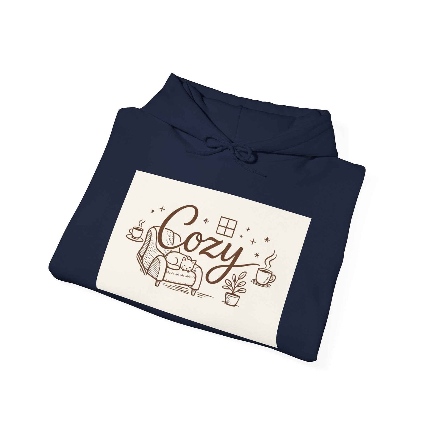 Cozy Home Hoodie — 'Cozy' Armchair & Hot Cocoa Comfort Pullover