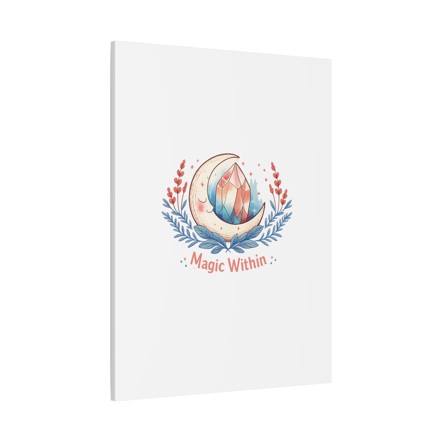 Magic Within Moon Crystal Canvas | witchcore, moon phase, crystals