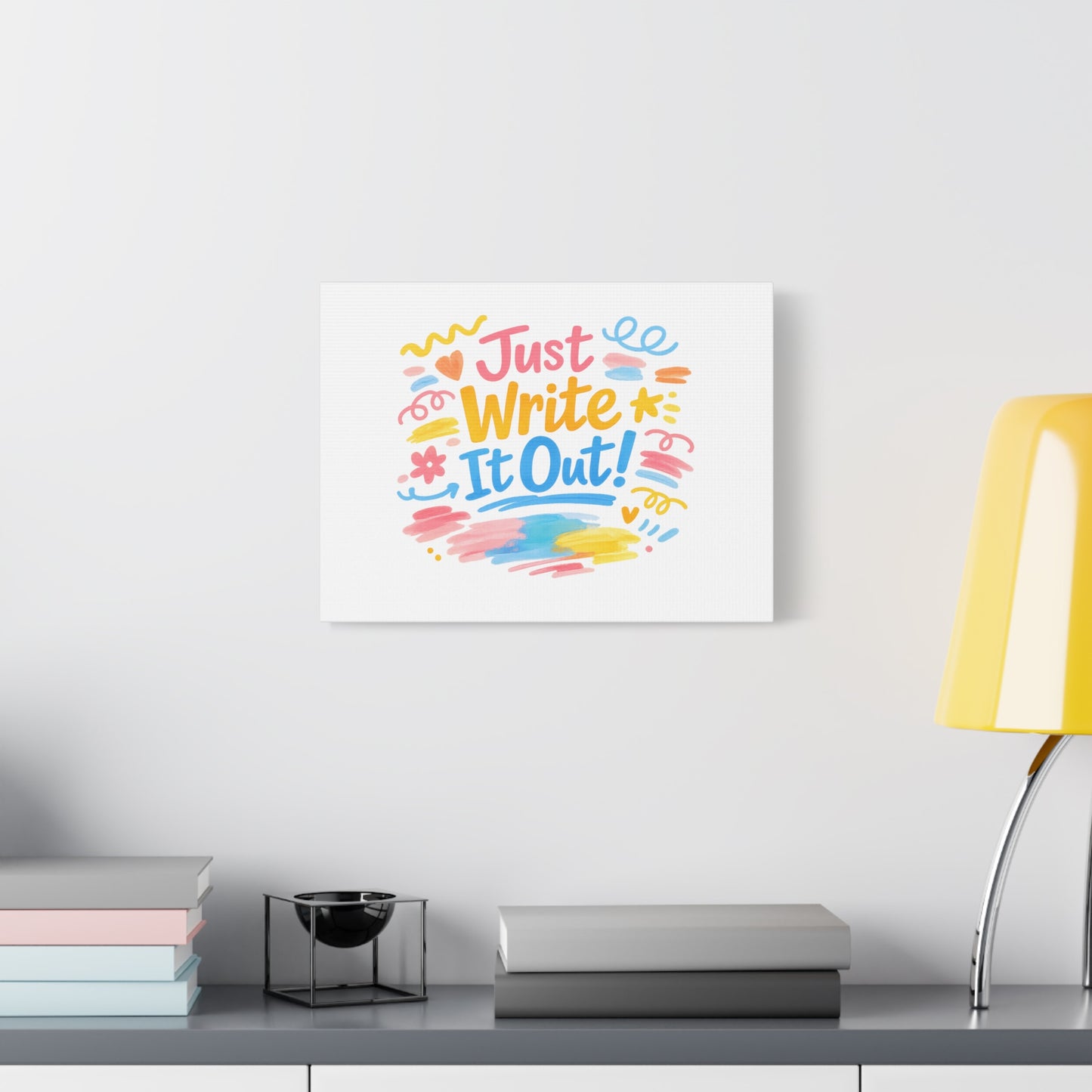Just Write It Out! Canvas | handmade marker aesthetic, doodle art