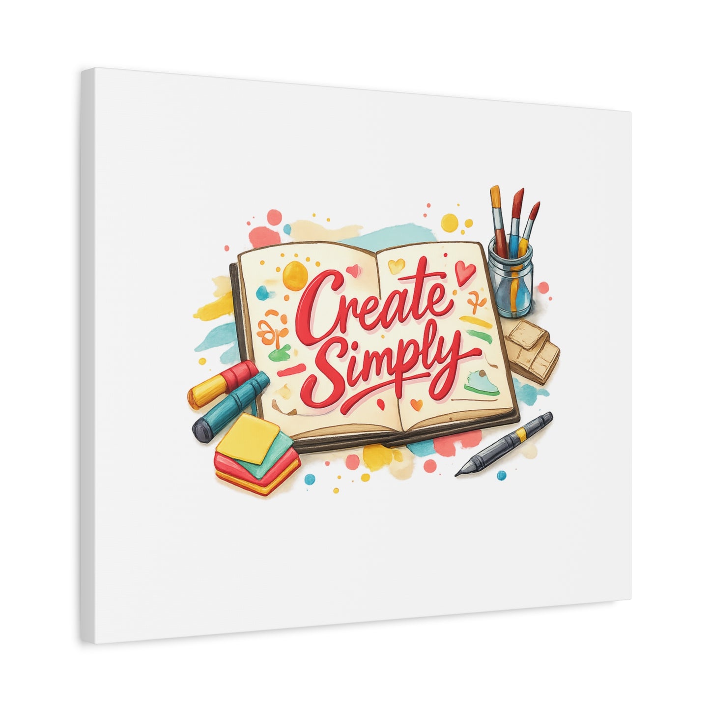 Create Simply Notebook Art Canvas | handmade marker aesthetic, hand-drawn doodle