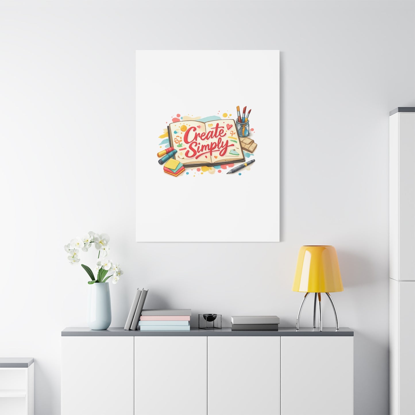 Create Simply Notebook Art Canvas | handmade marker aesthetic, hand-drawn doodle