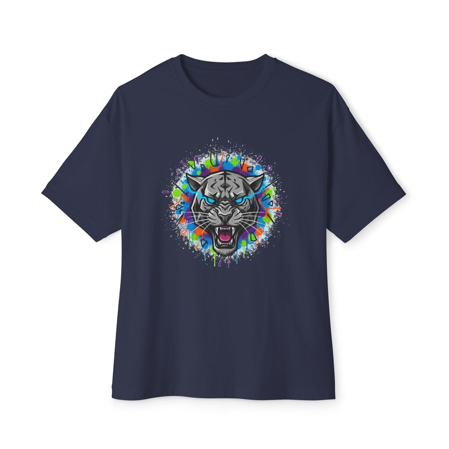 Tiger Graffiti Tee — Colorful Roaring Cat Graphic T-Shirt