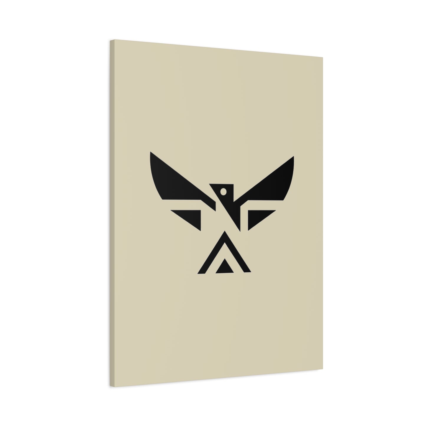 Minimalist Geometric Eagle Canvas Print — Modern Native-Inspired Wall Art