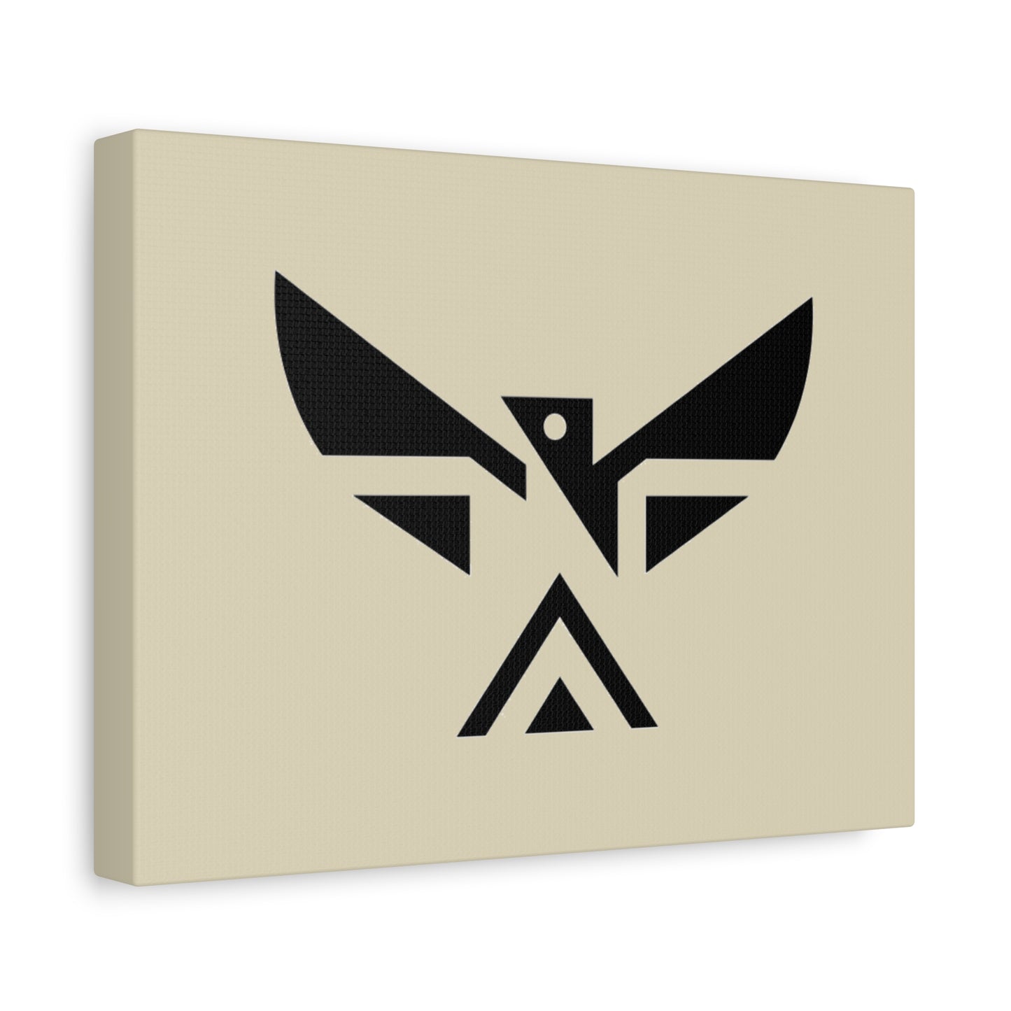 Minimalist Geometric Eagle Canvas Print — Modern Native-Inspired Wall Art