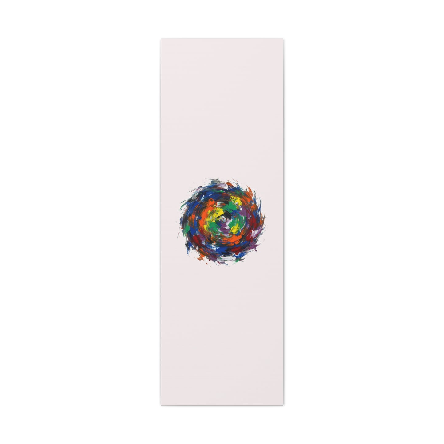 Abstract Color Swirl Canvas - Vibrant Circular Brushstroke Wall Art (Matte Stretched)