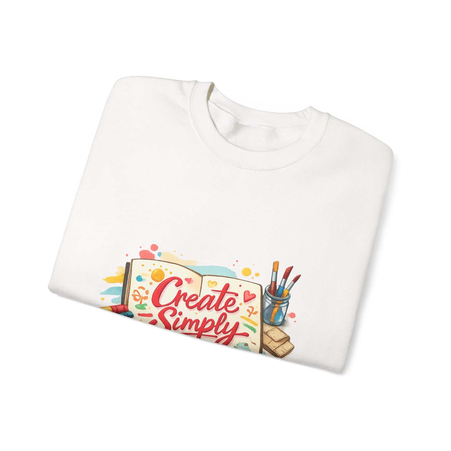 Create Simply marker‑style sweatshirt | hand‑drawn doodle art, sketchbook aesthetic