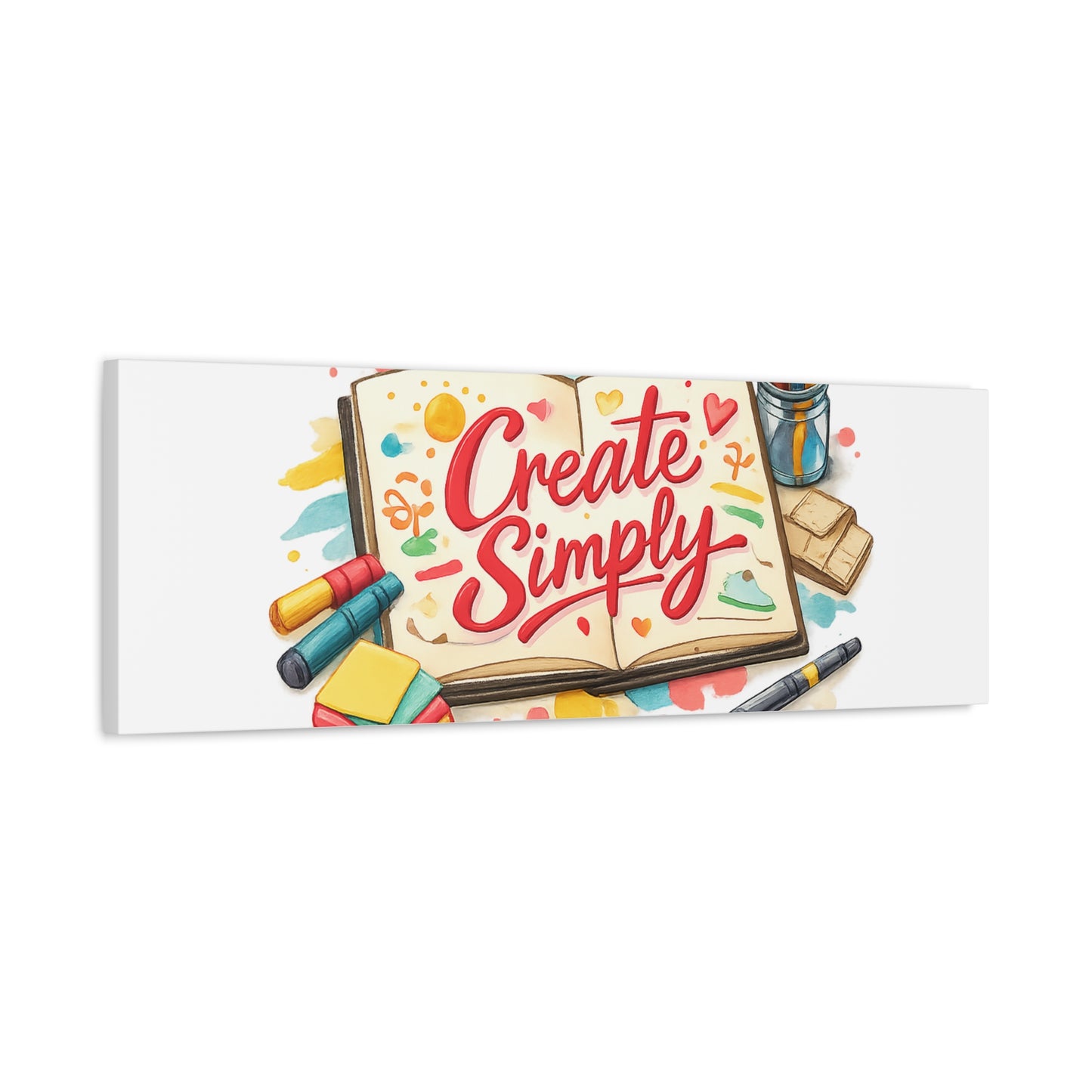 Create Simply Notebook Art Canvas | handmade marker aesthetic, hand-drawn doodle