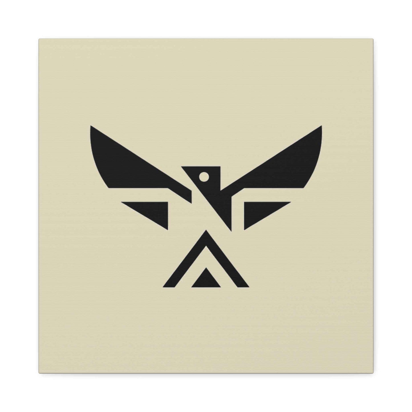 Minimalist Geometric Eagle Canvas Print — Modern Native-Inspired Wall Art