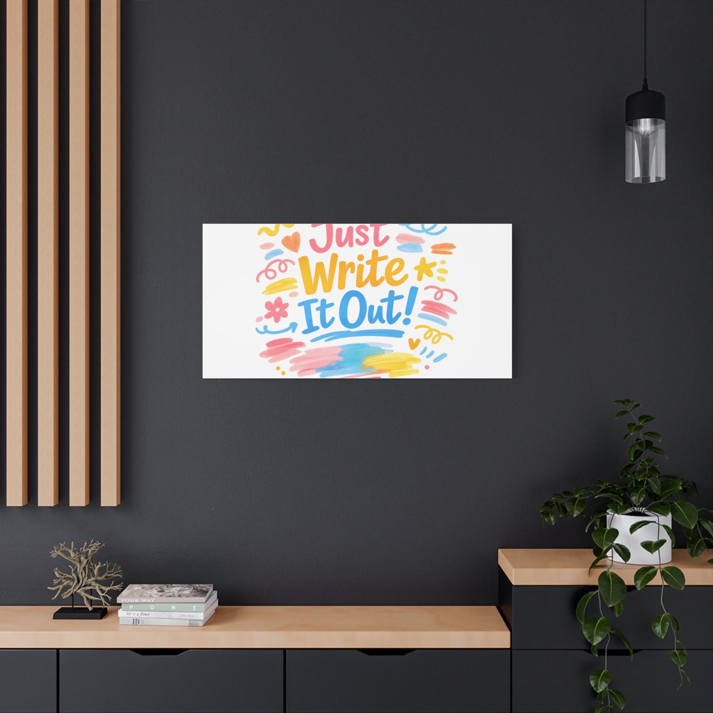 Just Write It Out! Canvas | handmade marker aesthetic, doodle art