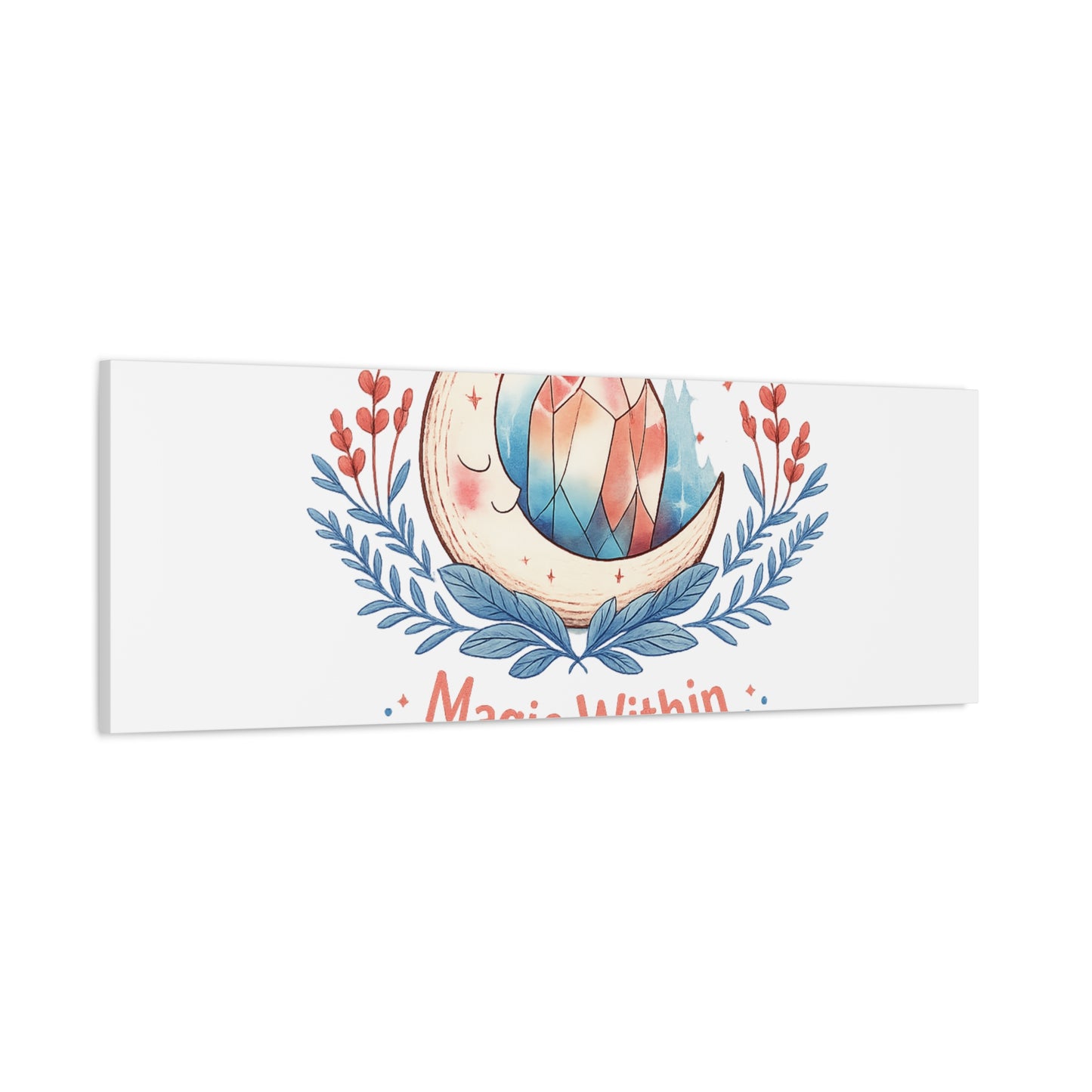 Magic Within Moon Crystal Canvas | witchcore, moon phase, crystals