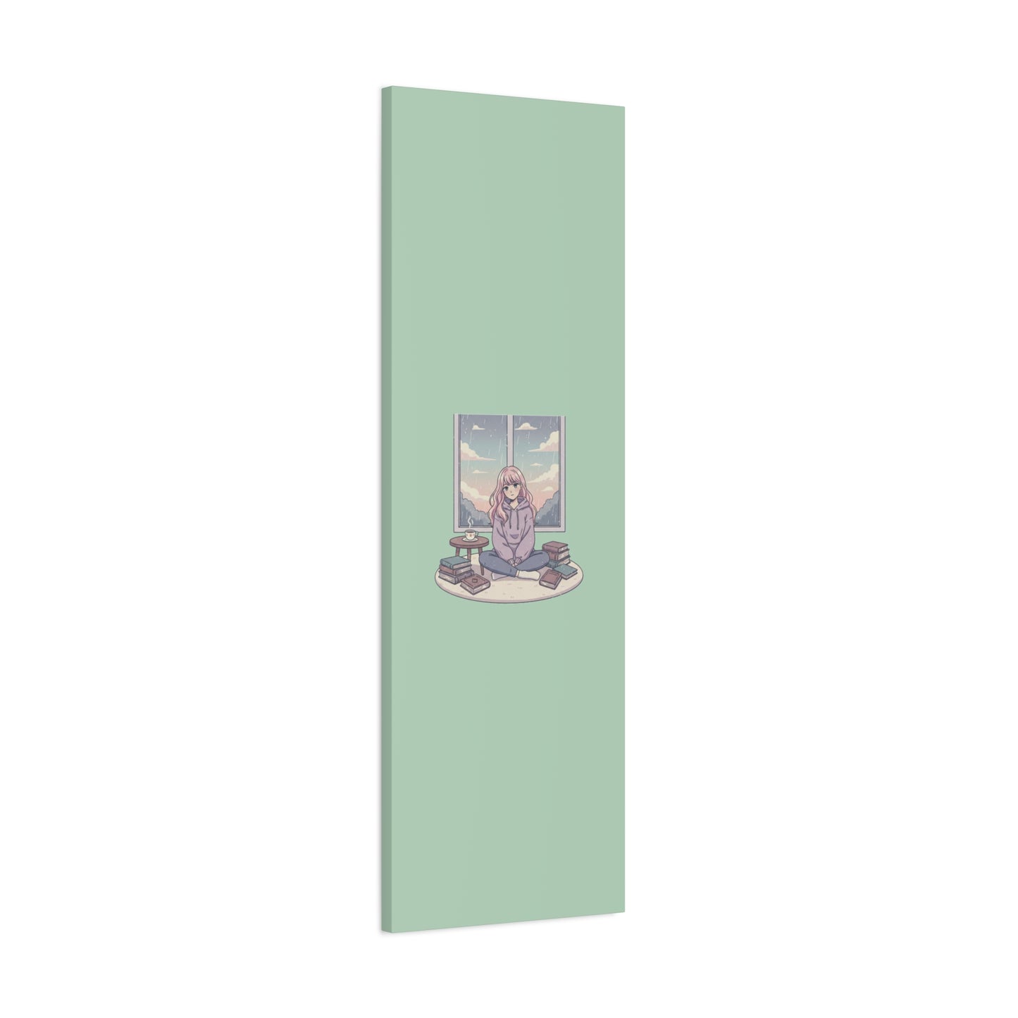 Cozy Girl Reading Wall Art — Matte Stretched Canvas