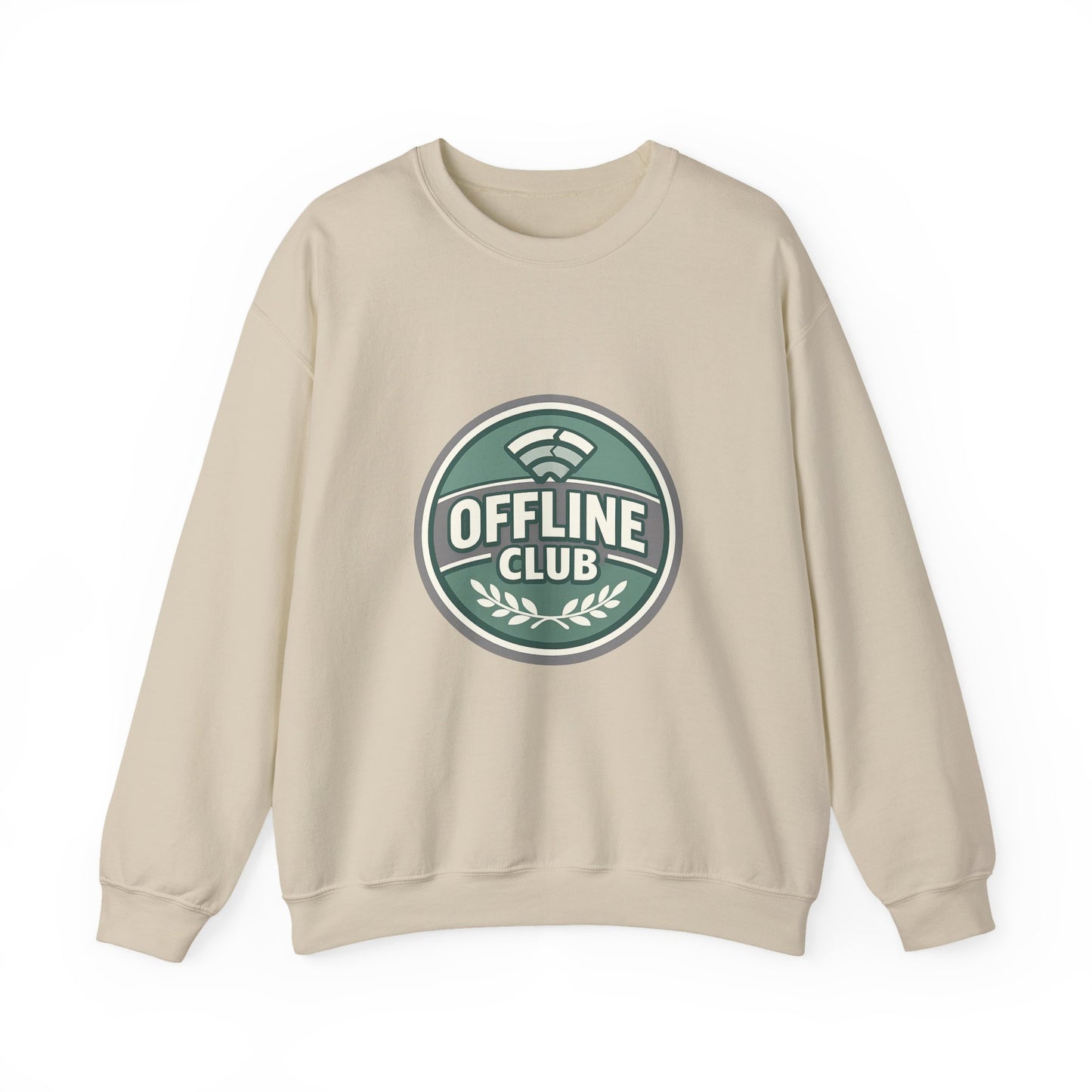 Offline Club Badge Crewneck Sweatshirt | digital detox, log off